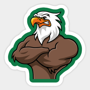 Bird Eagle Muscle Cartoon Super Strong Big Sticker